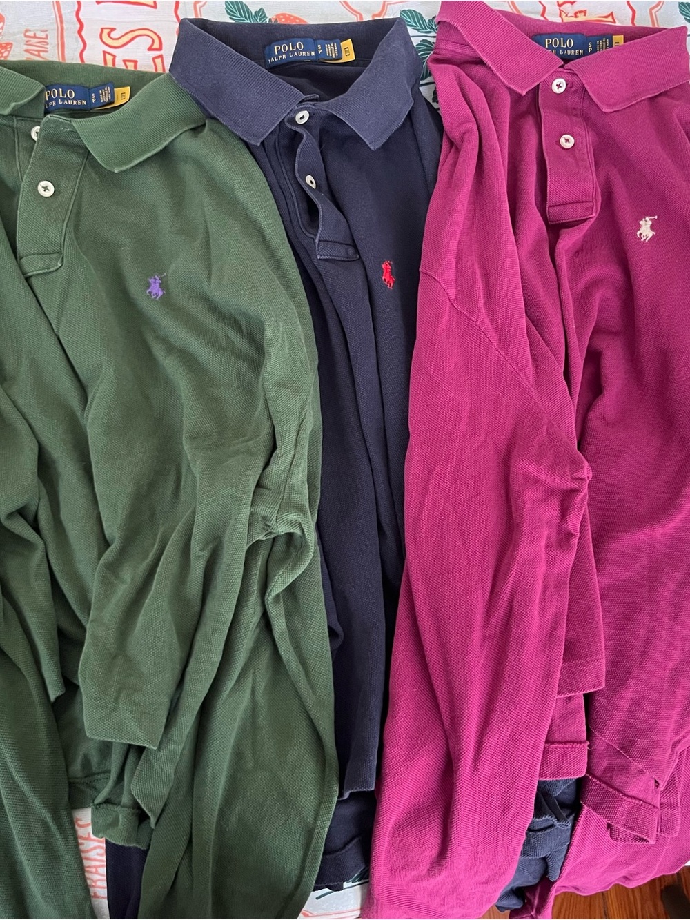 Bundle! Women’s Polo Ralph Lauren Long-Sleeve Polos, boxy, oversized 3 shirts S